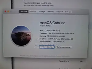 Desktop Computer Apple iMac 16GB Intel Core i5 HDD 1T