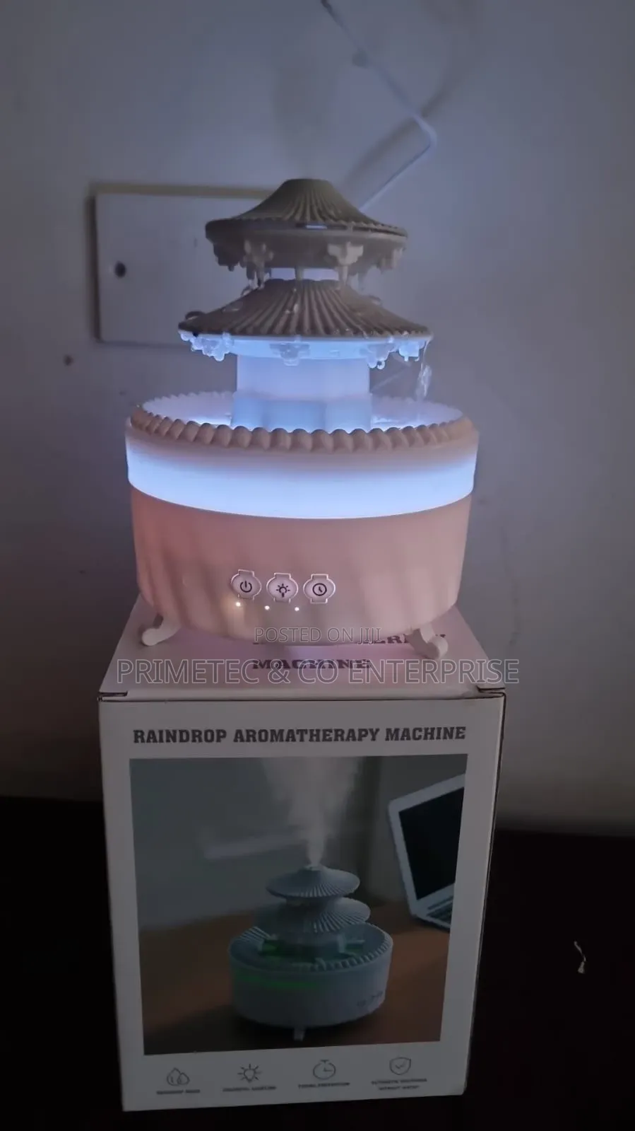 Double Roof 2 Levels Rain Drops Aromatherapy Humidifier
