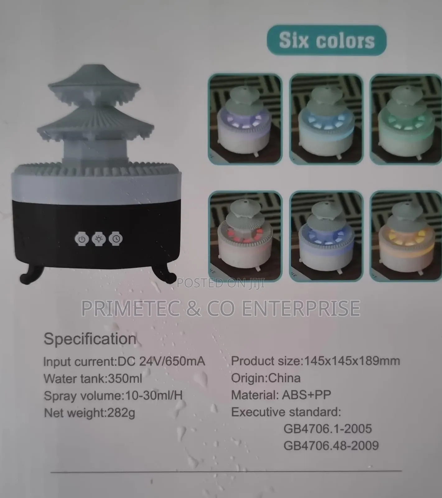 Double Roof 2 Levels Rain Drops Aromatherapy Humidifier