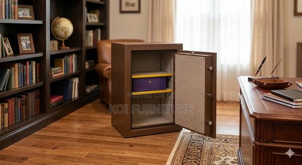 Office Safe; Fireproof Metallic Home Office Storage Safe - thumbnail 2