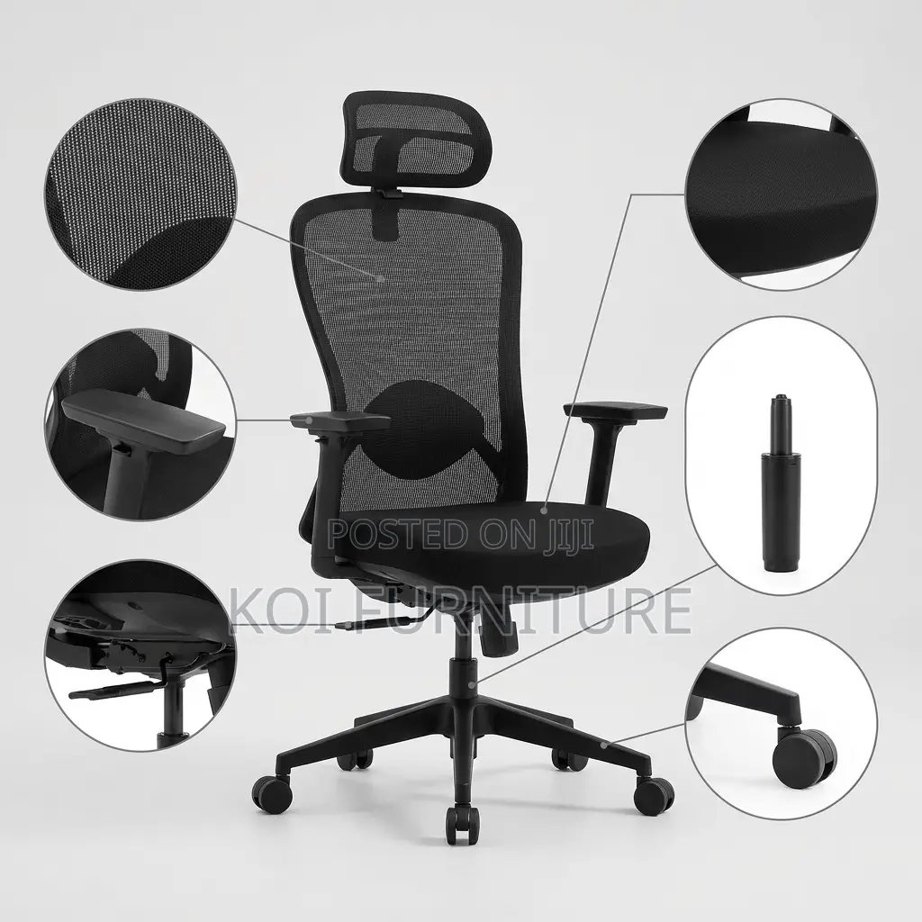 Office Chair; Ergonomic Swivel Fabeic Office Chair