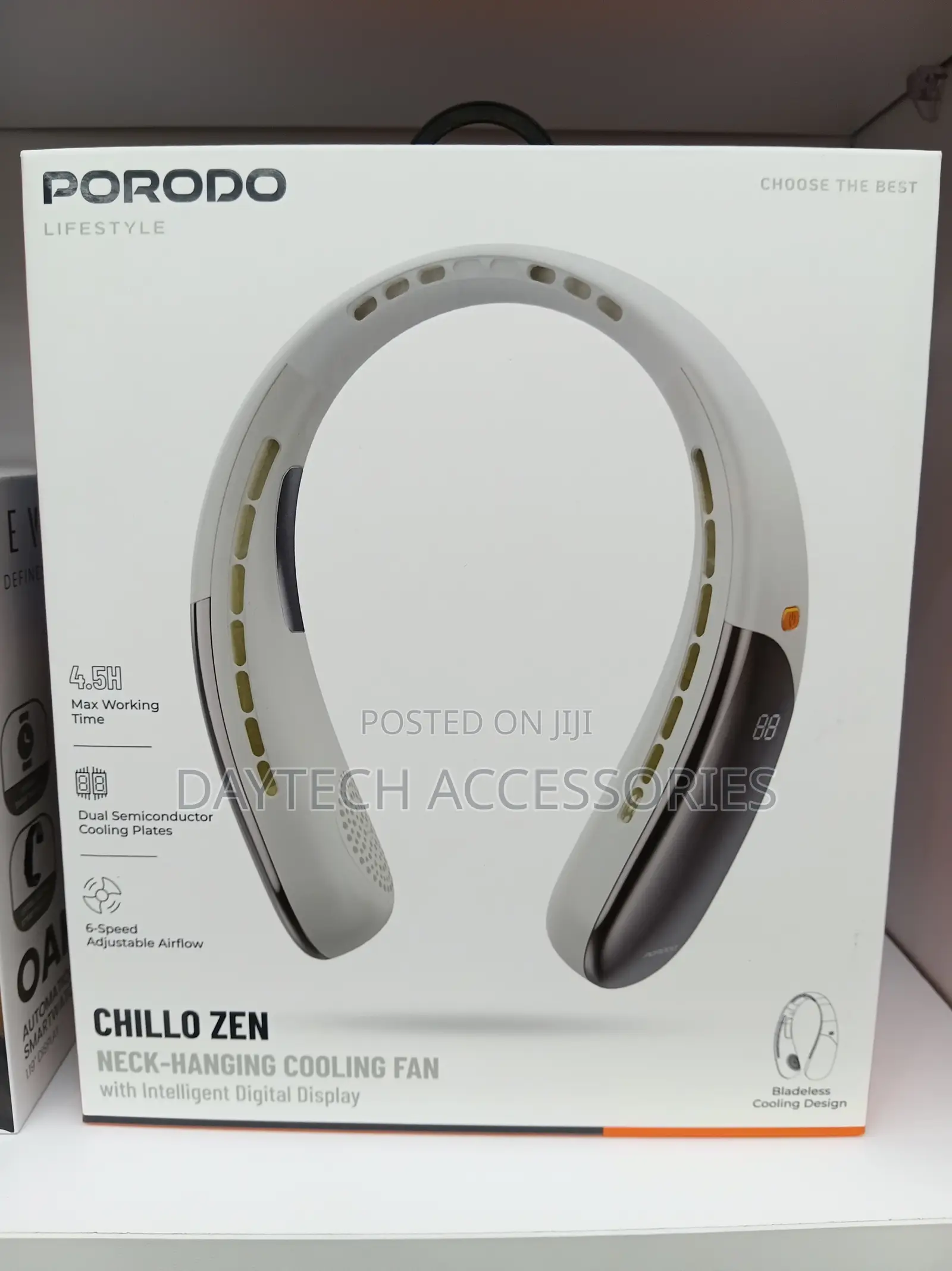 Porodo Portable Neck Fan Bladeless Led Displayed Personal Fans.
