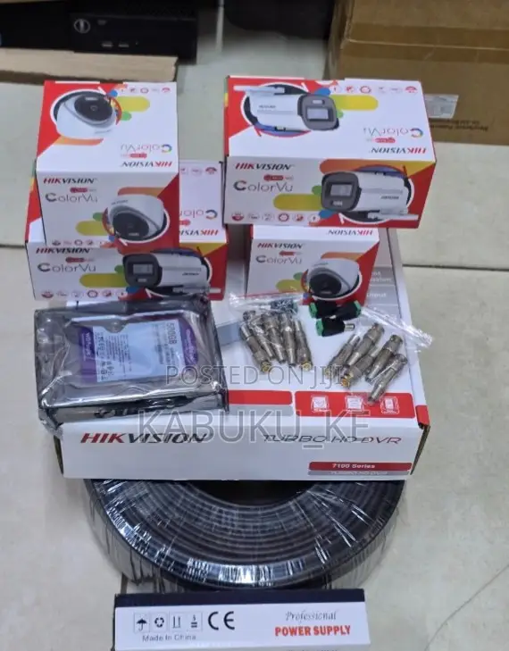 Hikvision Colorvu 4 Channels CCTV Cameras Full Package Systems