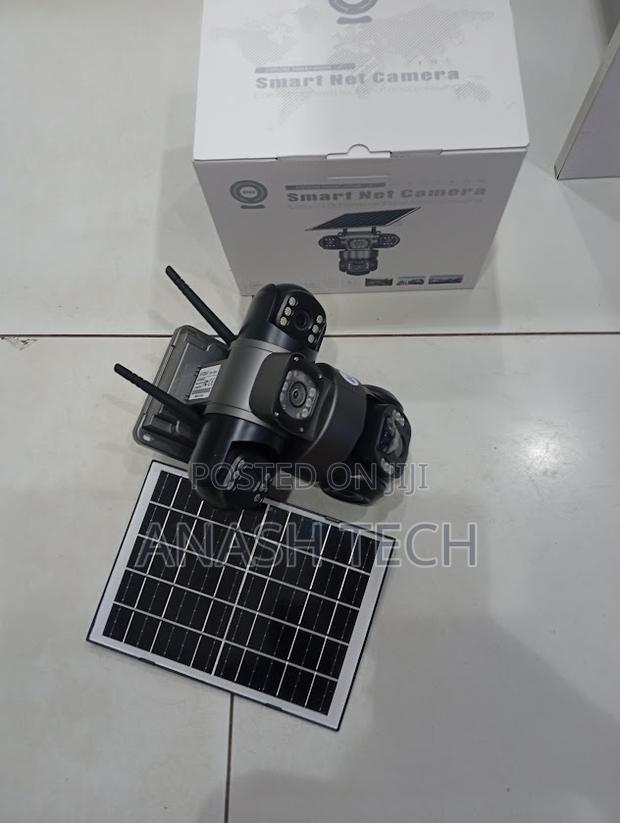 V380pro 2mp 4g PTZ Rotating Triple Lens Solar Camera Waterproof Build