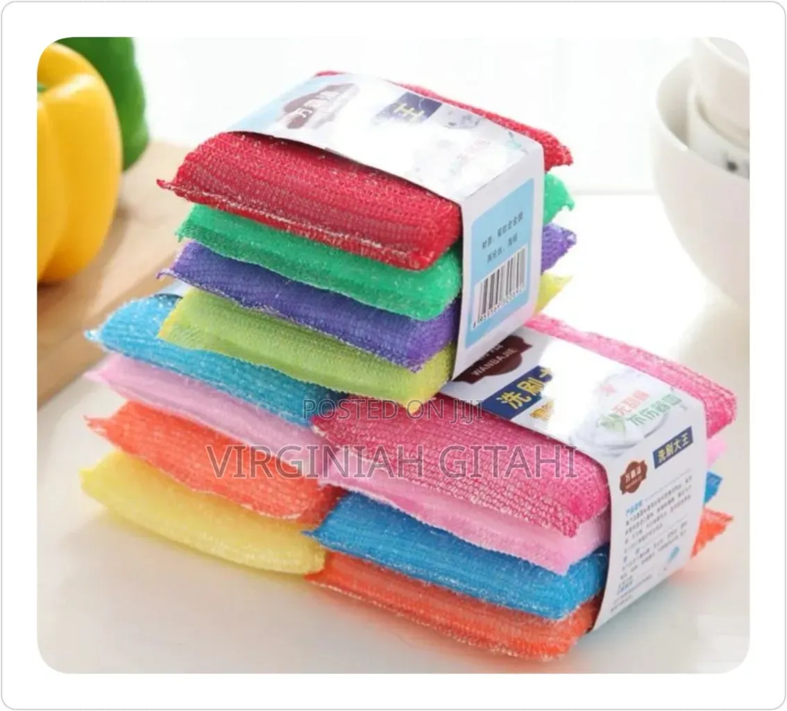 4pcs Kitchen Double Sided Dishwashing Cleaning Sponge