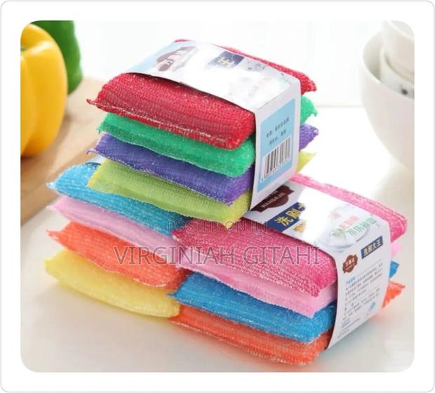 4pcs Kitchen Double Sided Dishwashing Cleaning Sponge