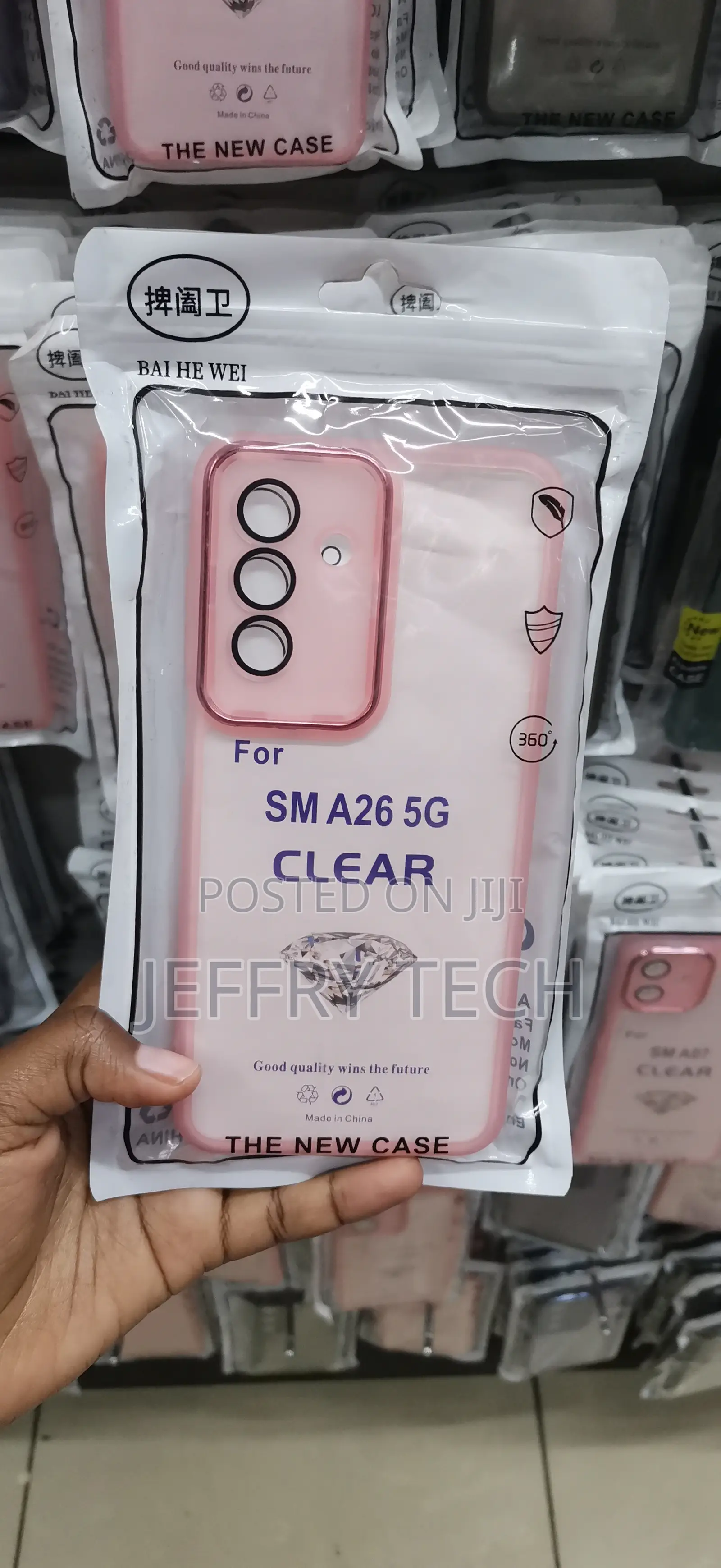 Samsung Galaxy A26 5g Clear Pink Electroplated Case