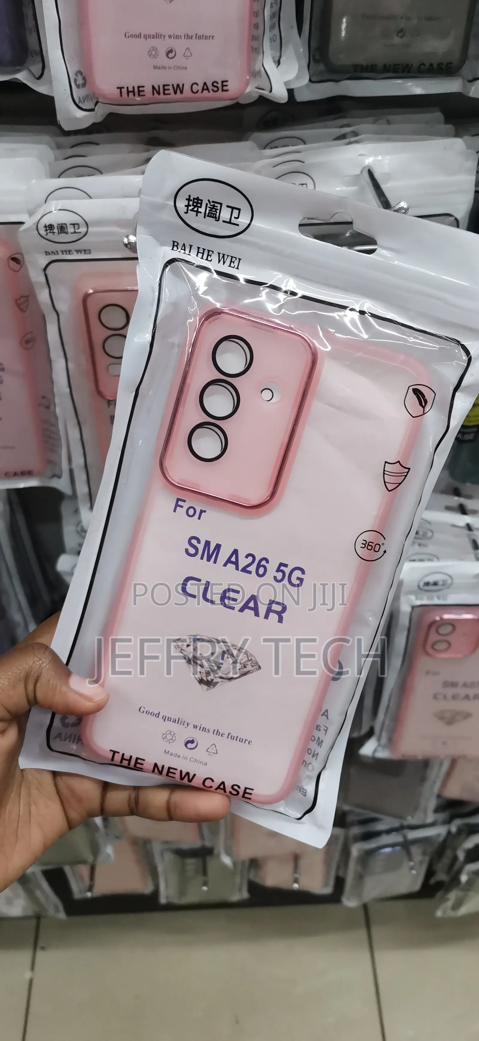 Samsung Galaxy A26 5g Clear Pink Electroplated Case