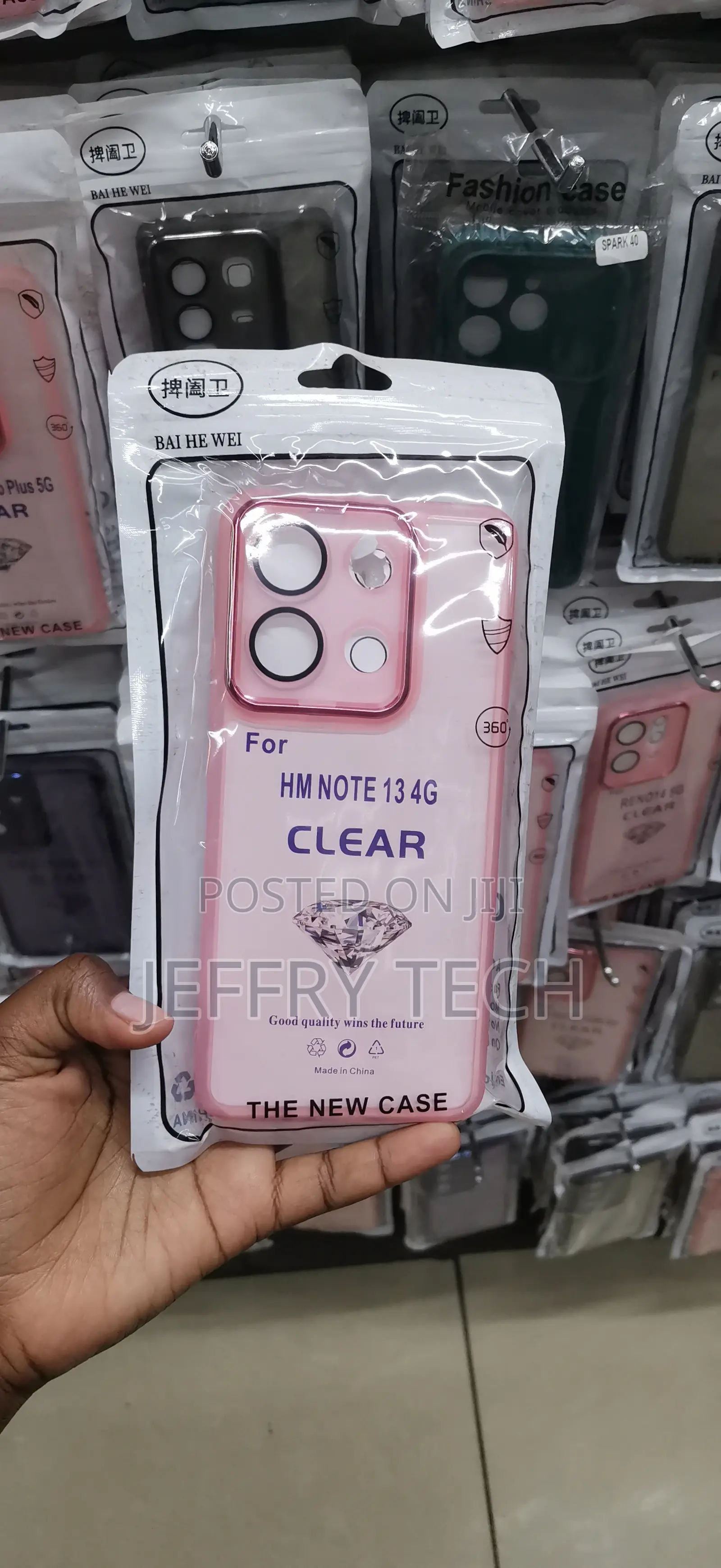 Xiaomi Redmi Note 13 Metallic-Looking Square Camera Bumper Cover
