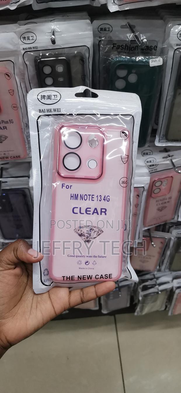 Xiaomi Redmi Note 13 Metallic-Looking Square Camera Bumper Cover