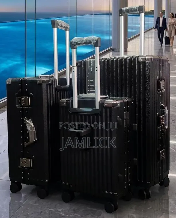 Unicross 3pcs Aluminum Ziplees Suitcase Set With Cup Holder