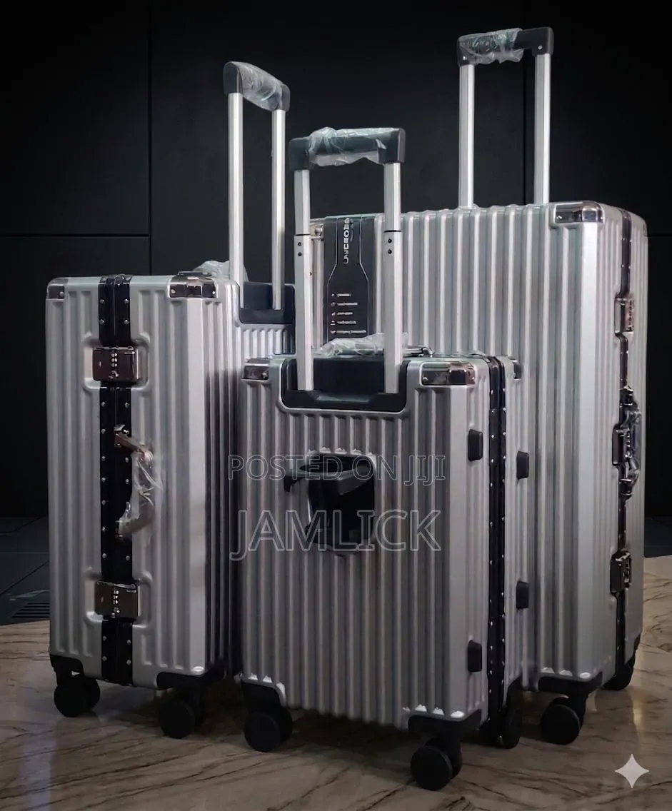 Unicross 3pcs Aluminum Ziplees Suitcase Set With Cup Holder