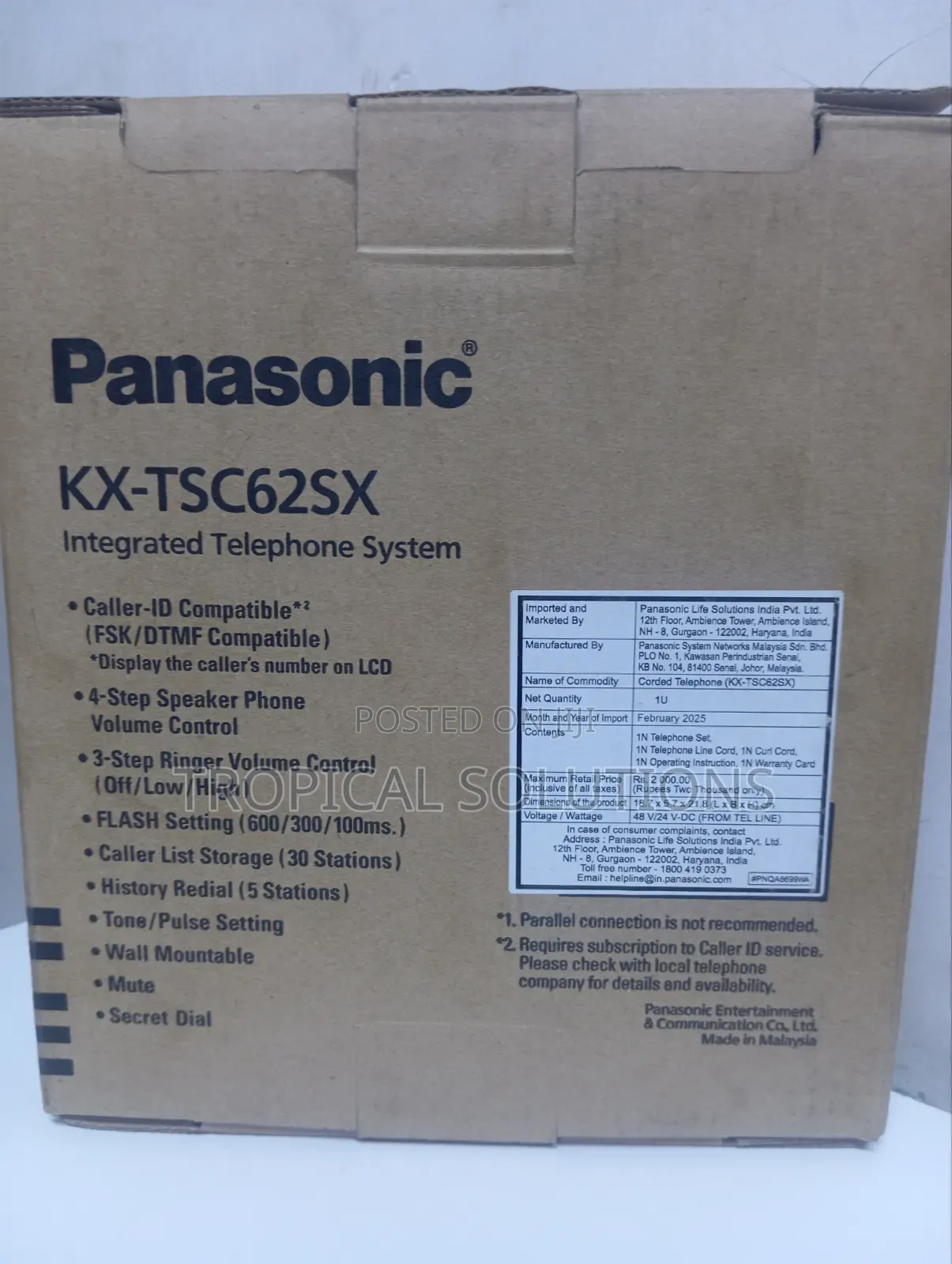 Panasonic Kx-Tsc62sx Integrated Telephone System Tsc62sx