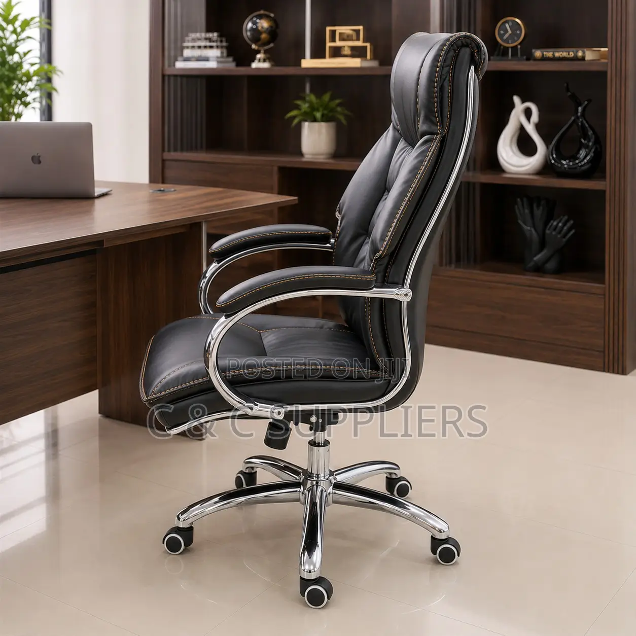 Office Leather Swivel Chair.