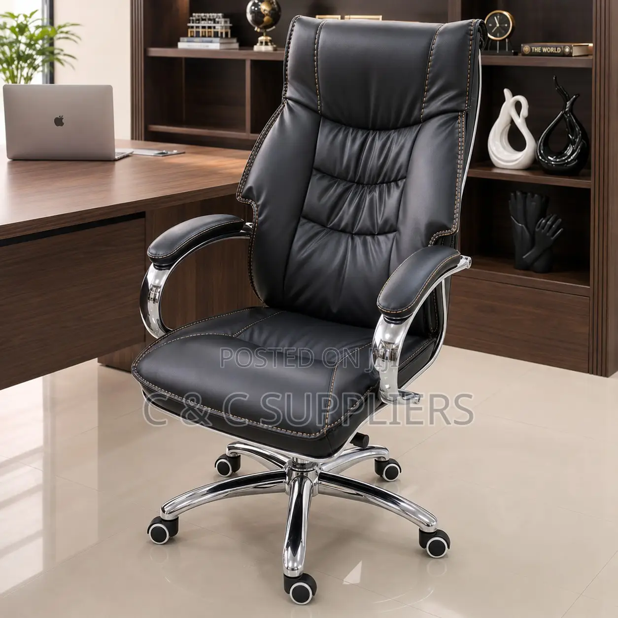 Office Leather Swivel Chair.