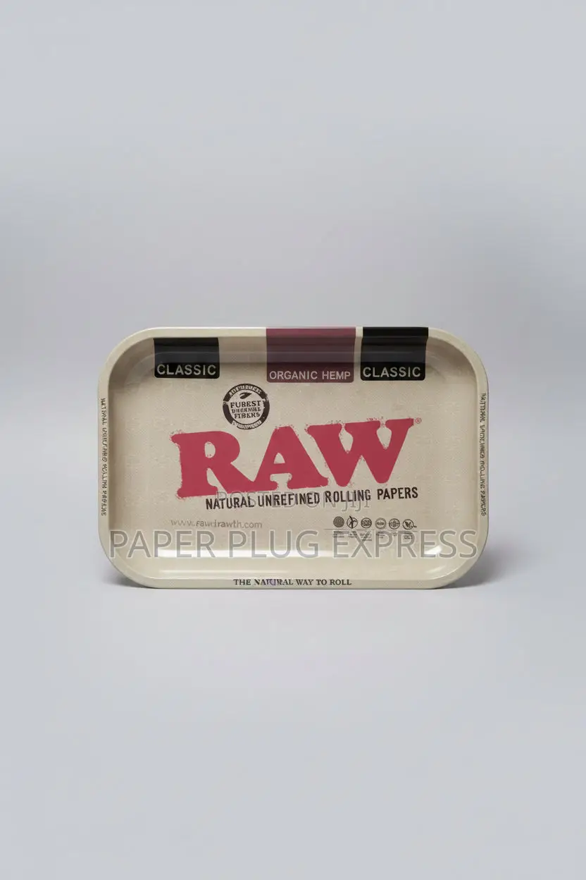 Raw Signature Rolling Trays Collection – Large 14" × 11" - Brown