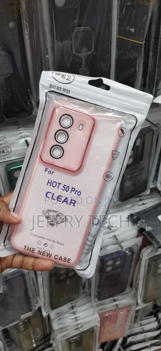 Infinix Hot 50 Pro Pink Clear Protective Phone Case - thumbnail 2