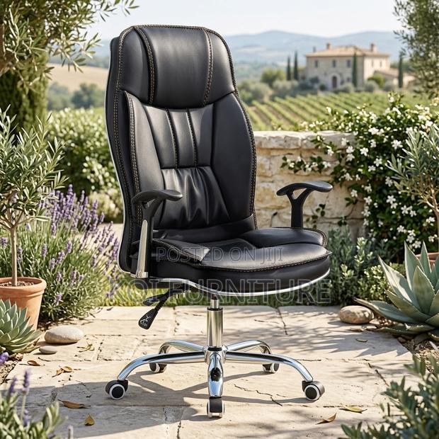 Office Chairs; Leather Home Office Recliner Chair - thumbnail 2