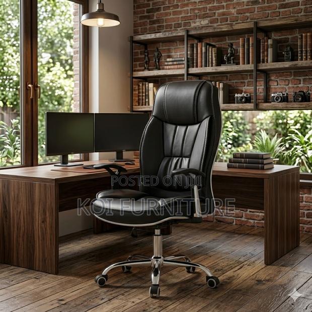 Office Chairs; Leather Home Office Recliner Chair - thumbnail 3