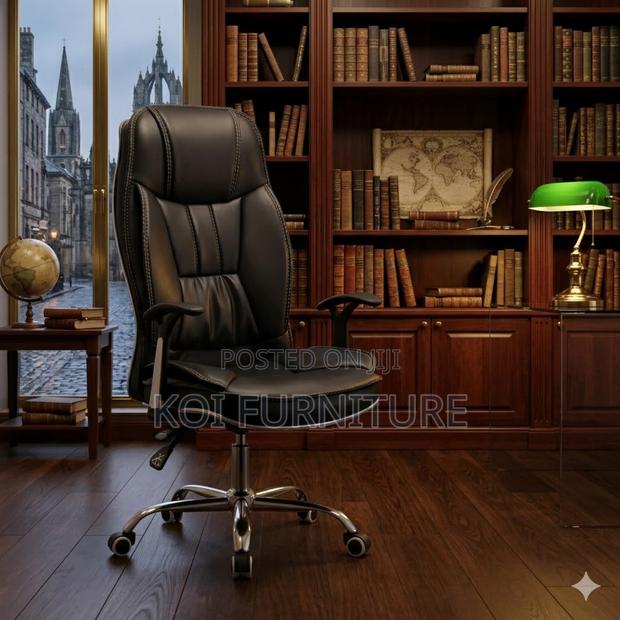 Office Chairs; Leather Home Office Recliner Chair - thumbnail 4