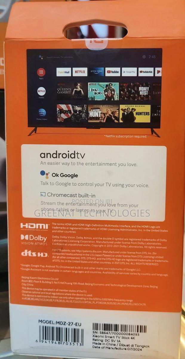 Original Xiaomi Smart Tv Stick Android Tv - thumbnail 2