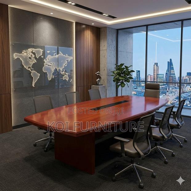 Office Table; 3 Meters Executive Mahogany Boardroom Table