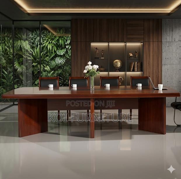 Office Table; 3 Meters Executive Mahogany Boardroom Table - thumbnail 3