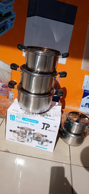 Jp Heavy Duty 10-Piece Stainless Steel Cooking Pots Set