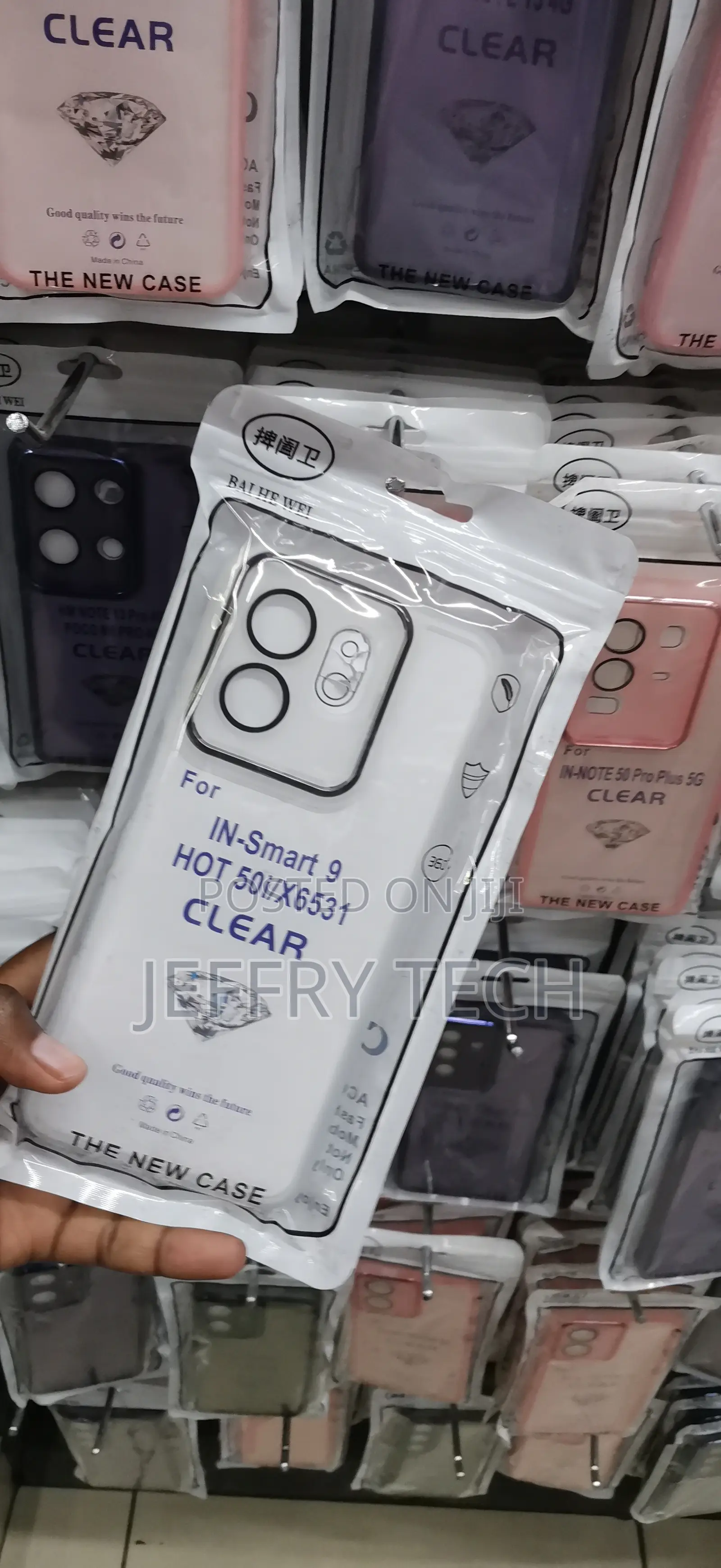 Infinix Smart 9 Clear Back Stylized With a Diamond Graphic Cover
