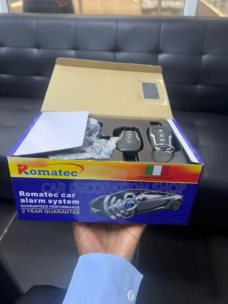 Romatec Car Alarm System With 2 Unique Remote Keys Button