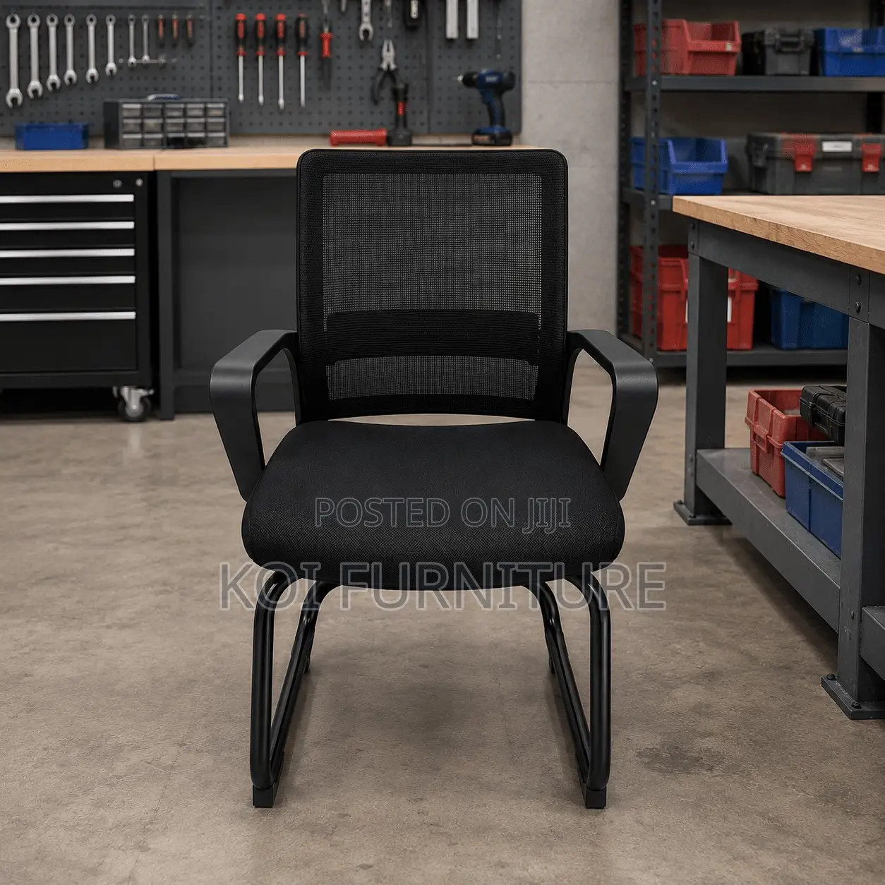 Office Chairs; Ergonomic Mid Back Mesh Offce Chairs With Sled Basement