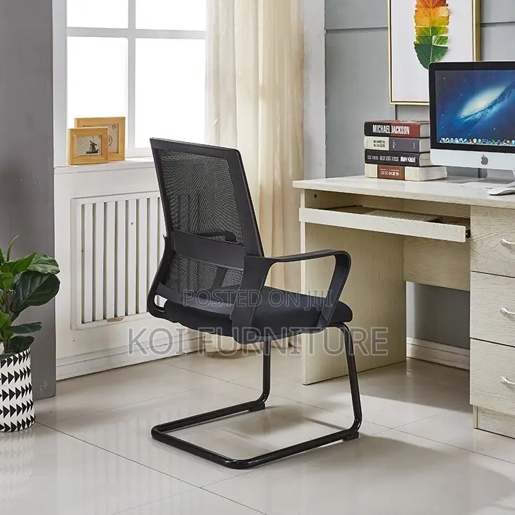 Office Chairs; Ergonomic Mid Back Mesh Offce Chairs With Sled Basement