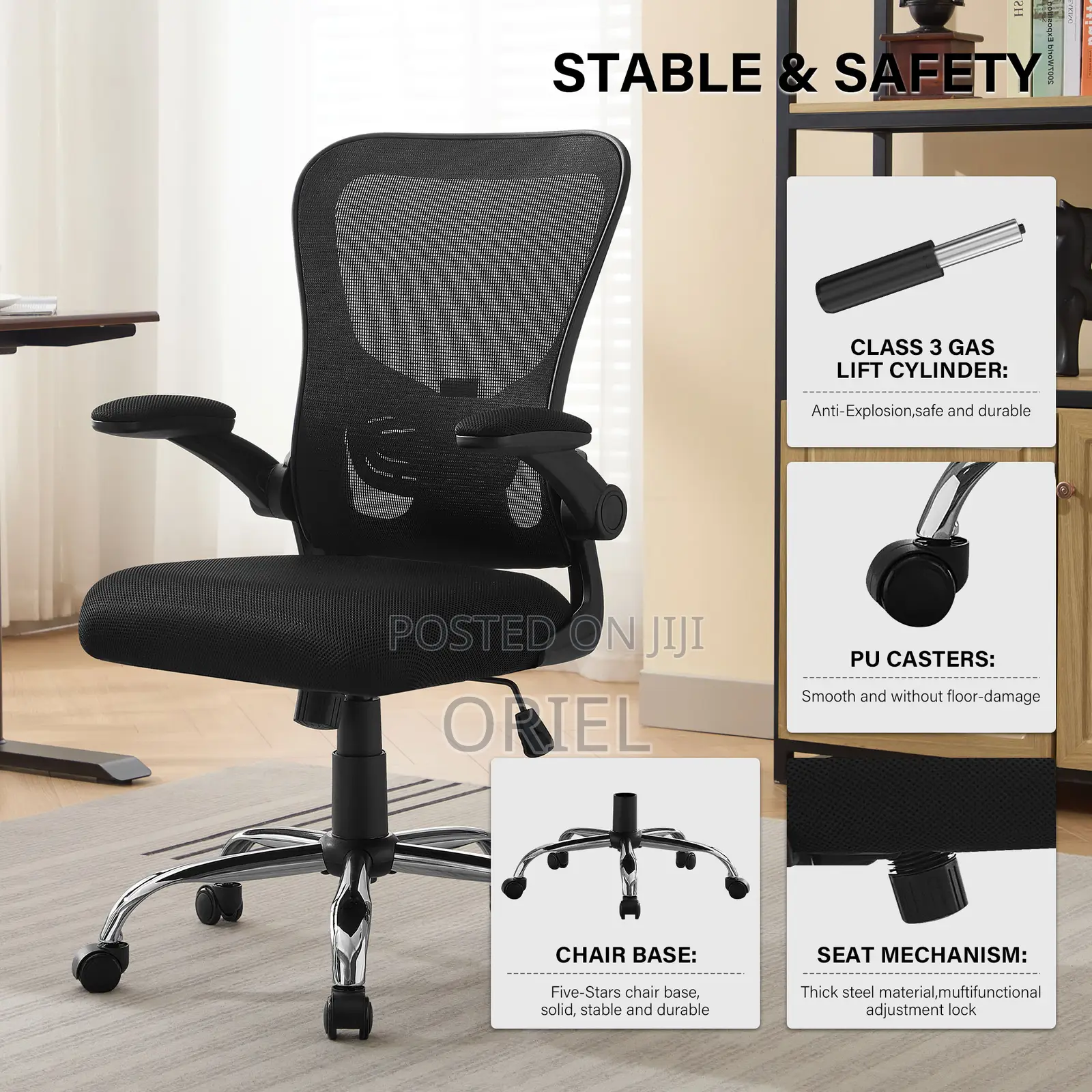 Office Chair : Fabric Ergonomic Office Chair