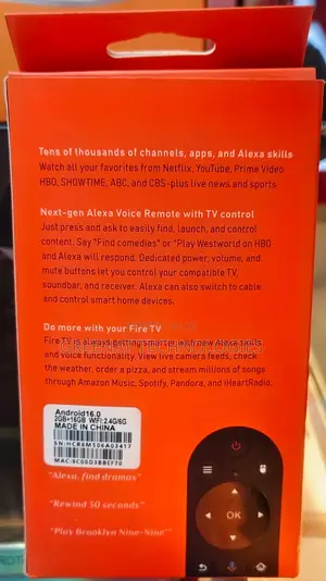 Amazon Fire Tv Stick Alexa Voice Remote 2g 16gb Wifi 6 Android 16.0