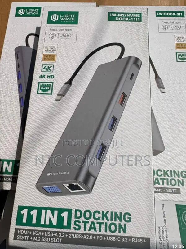 Light Wave Docking Station | M2/Nvme-Dock-9-1 9-in-1 Usb-C Nvme Dock