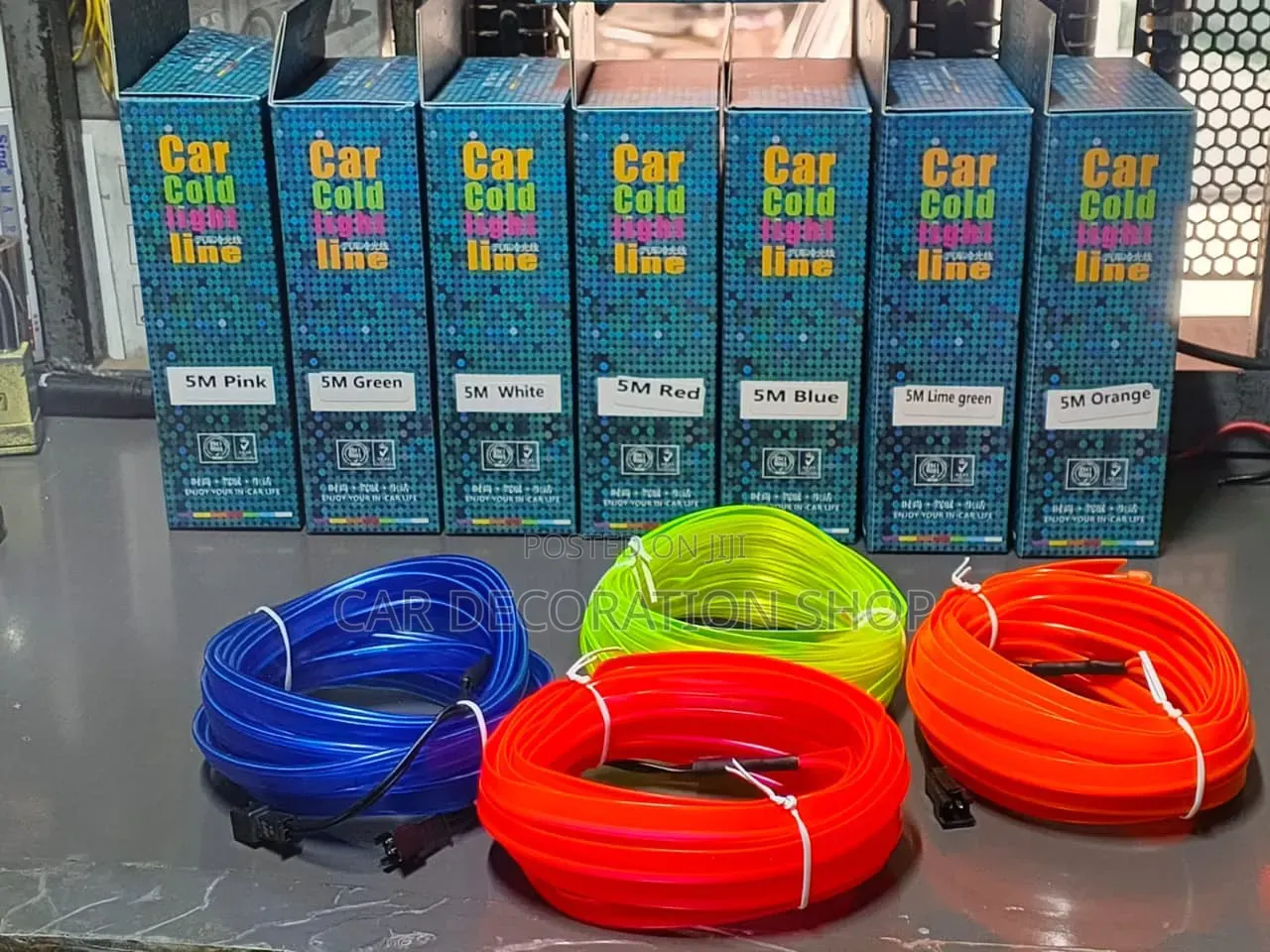 5 Metres Car Interior Cold Light Lines for Dashboard,Doors, Console