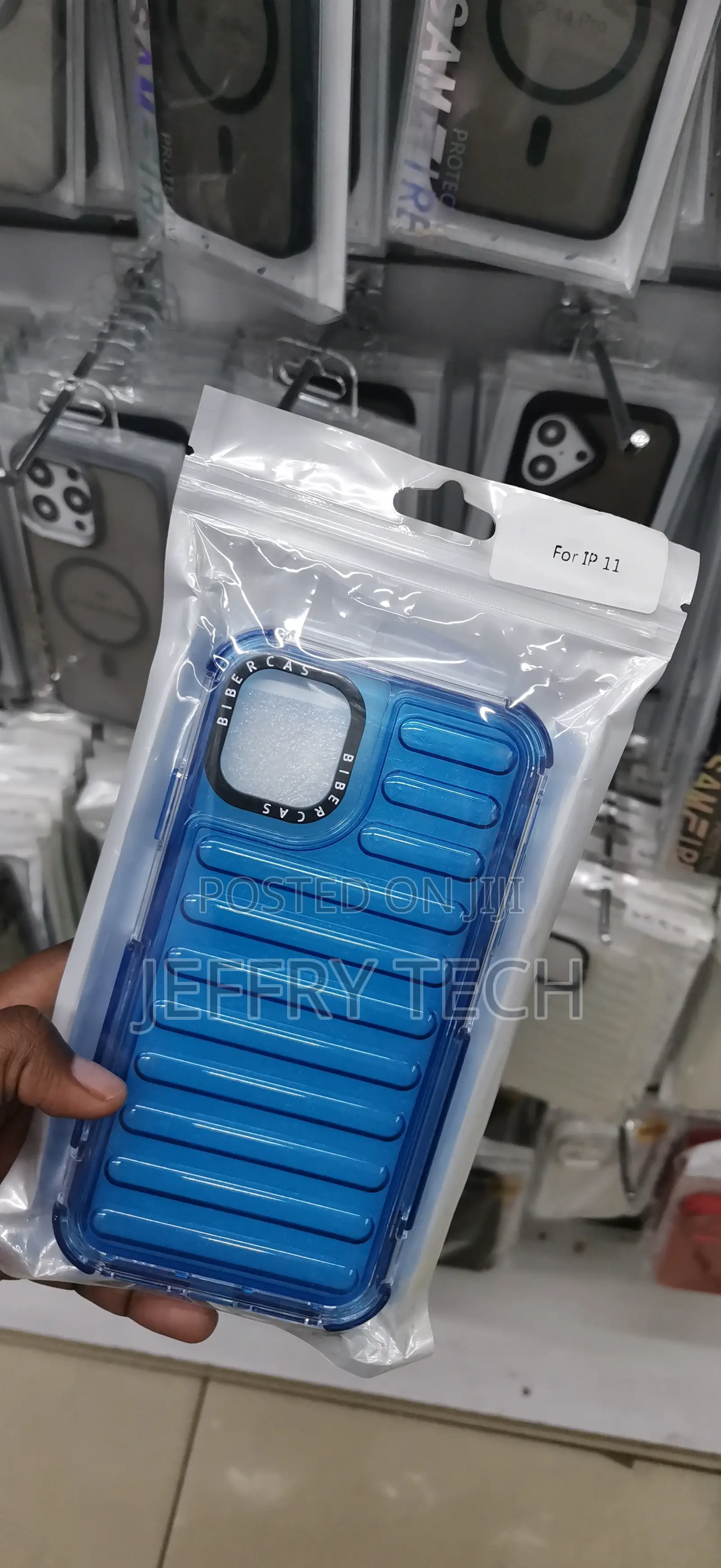 iPhone 11blue Biber-Style Translucent Silicone Case