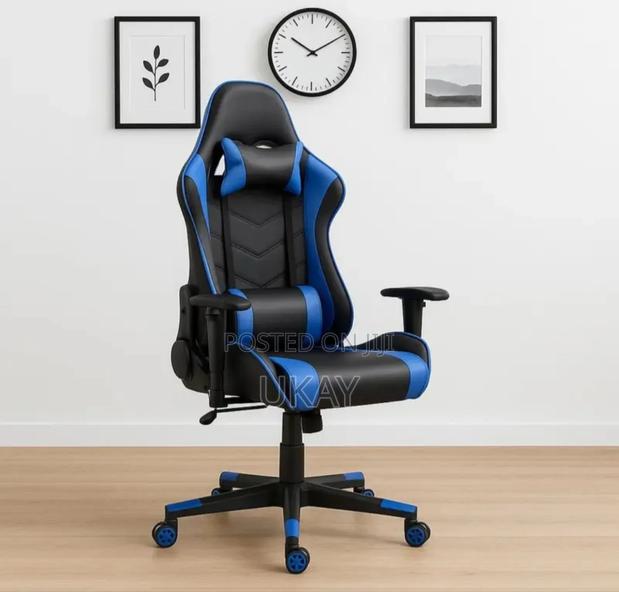 Uk High Black Gaming Chair. - thumbnail 2