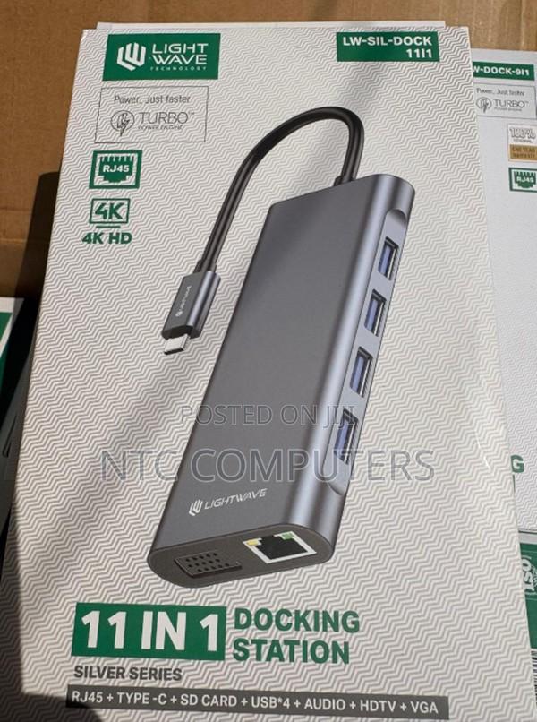 Lightwave Lw-Sil-Dock-11i1 -11 in 1 Docking Station -Silver Series