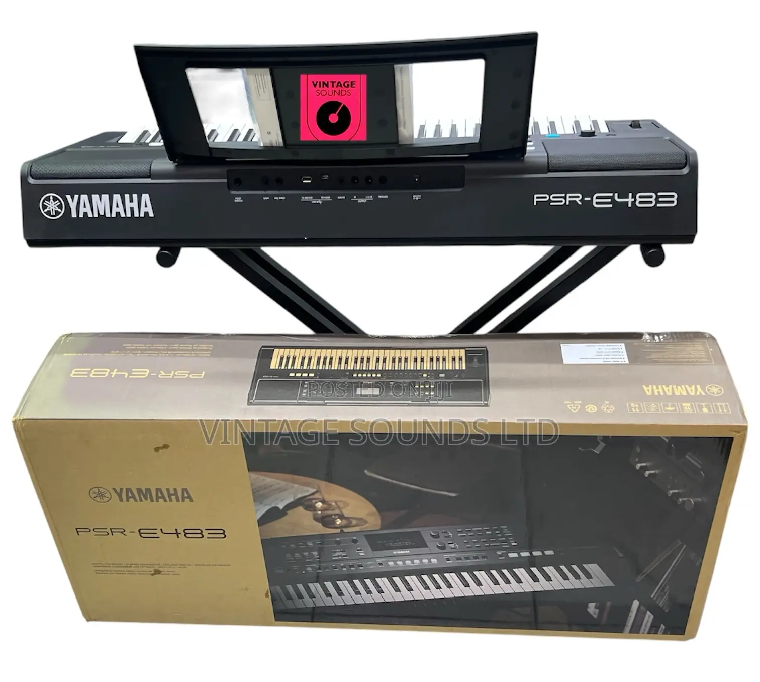 Yamaha PSR-E483 61-Key Touch-Sensitive Portable Keyboard – 860 Voices