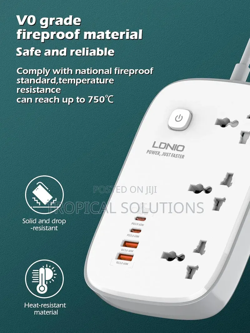 Ldnio Universal Socket With 3 Ac Outlets