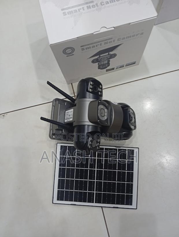 Easy to Install 2mp 4g PTZ Rotating Triple Lens Solar Camera