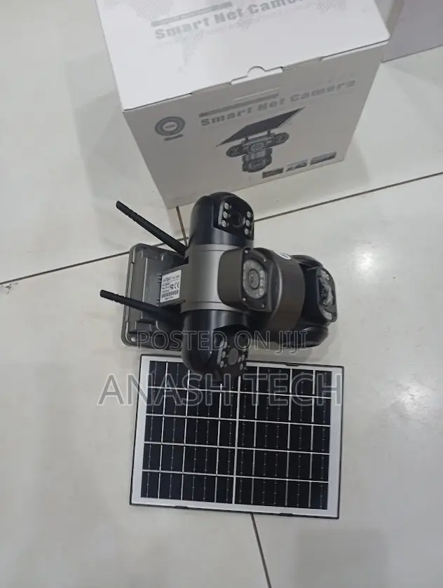 Easy to Install 2mp 4g PTZ Rotating Triple Lens Solar Camera