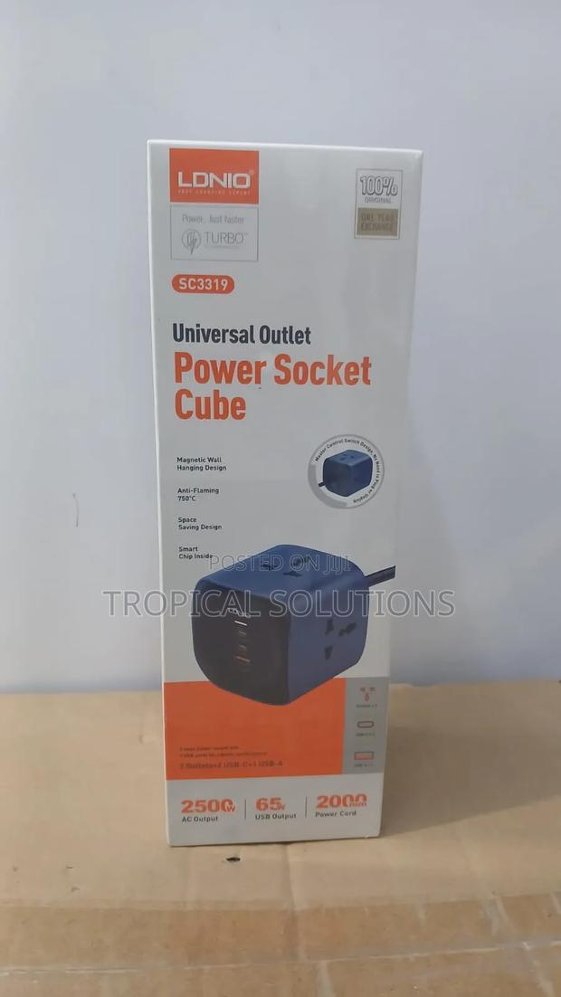 Ldnio Universal 2500w Outlet 6 in 1 Power Socket Cube