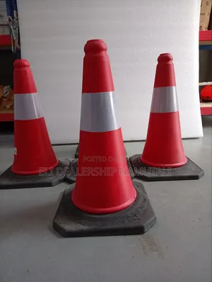 Durable Orange Warning Cone With Heavy Base