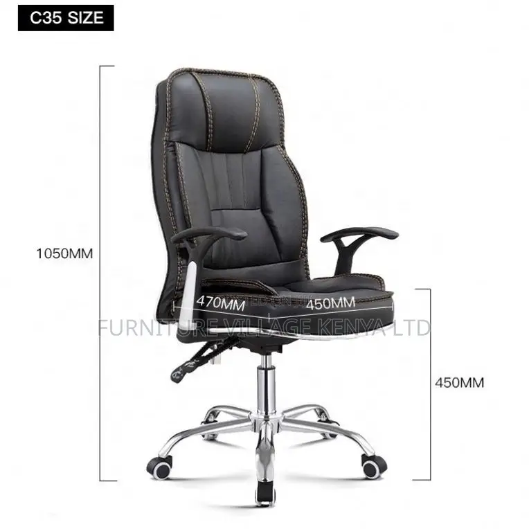 Comfortable Leather Ergonomic Office Chair
