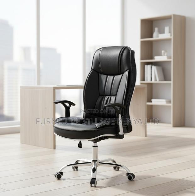 Comfortable Leather Ergonomic Office Chair - thumbnail 14