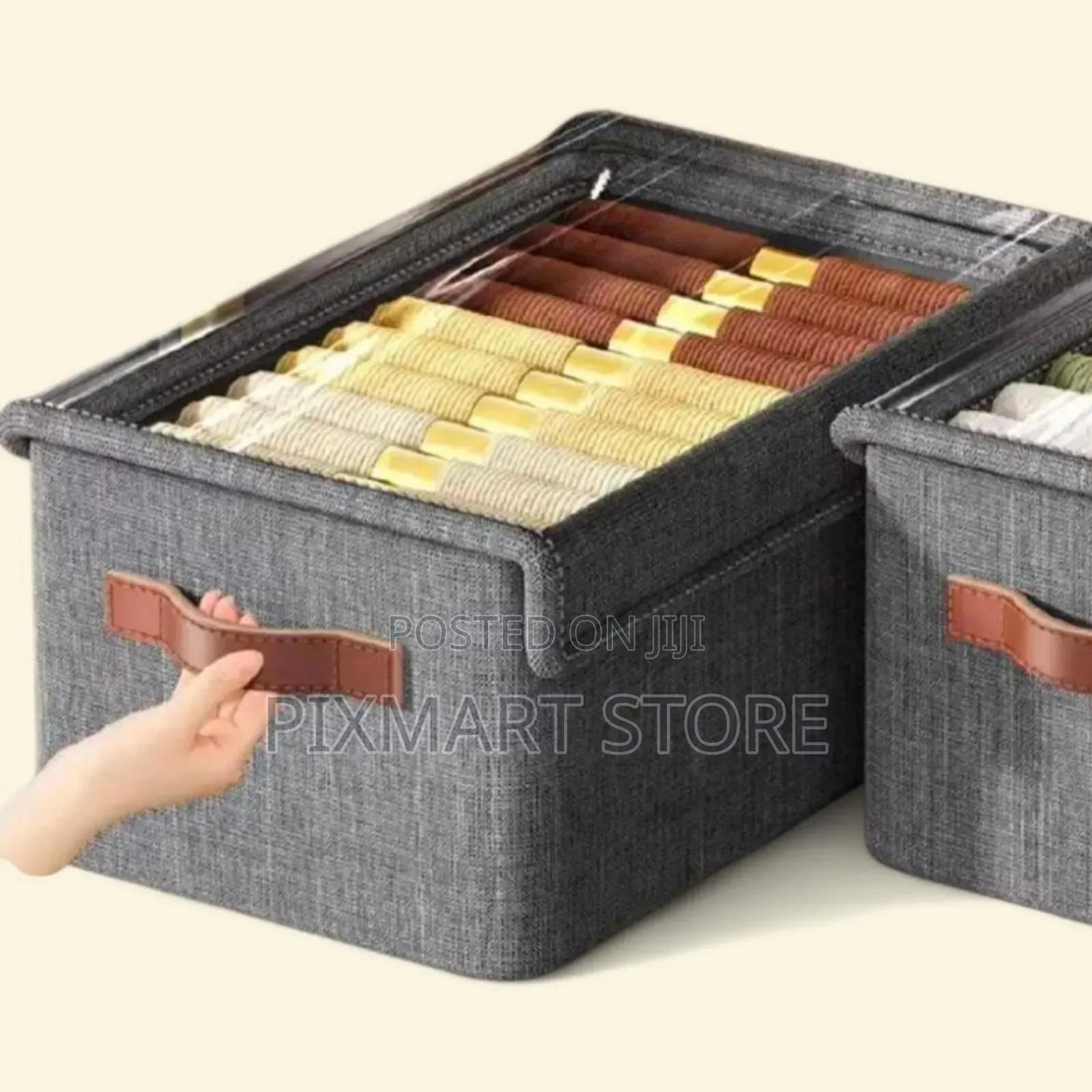 Modern Clothes Wardrobe Organizer Grey/Brown