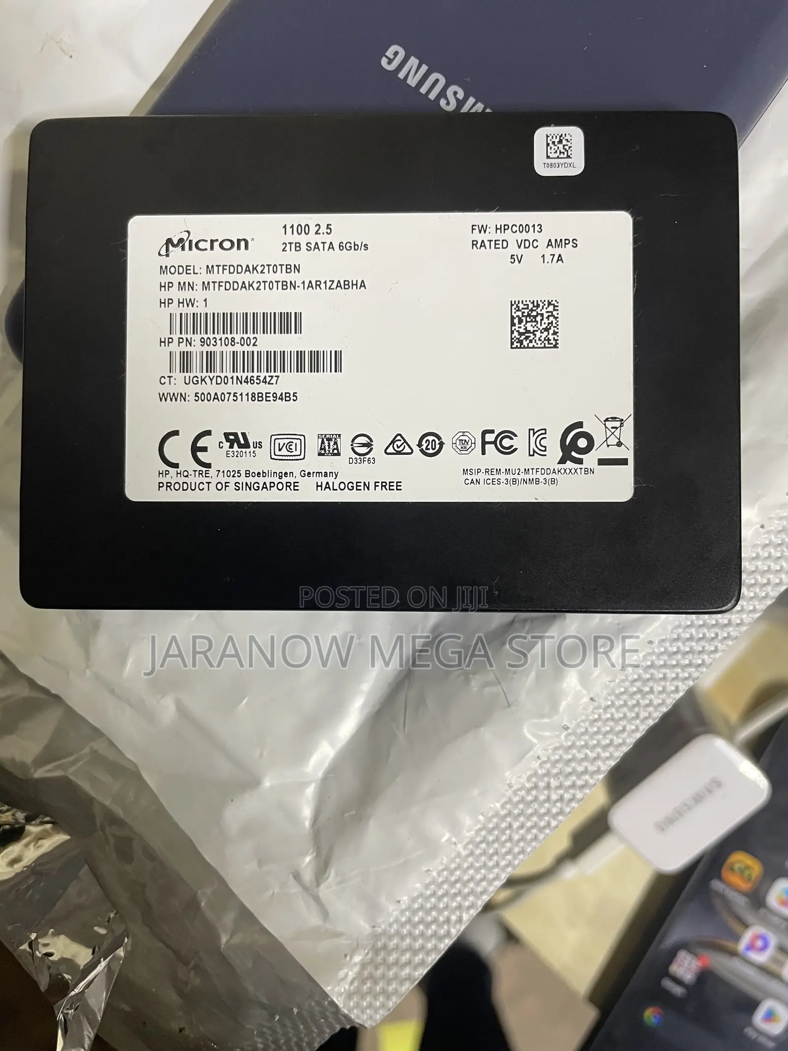 Micron 2tb SSD 1100 Series 2.5" Sata 6gb/S (Hp Oem)