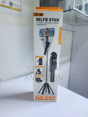 Selfie Stick Featuring an Ai Face Tracking Gimbal Quadrapod.